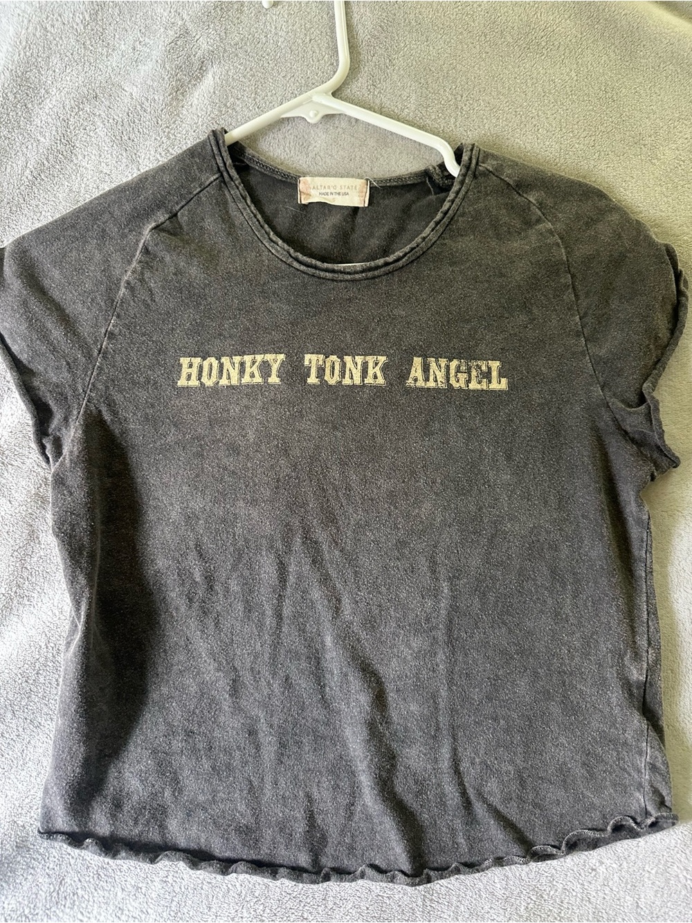 Altar'd State Black 'Honky Tonk Angel' Short Sleeve Graphic Tee